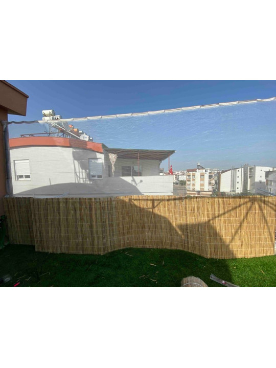 2 metre x 6 metre Kamış Hasır Balkon & Bahçe Çiti kamış hasır